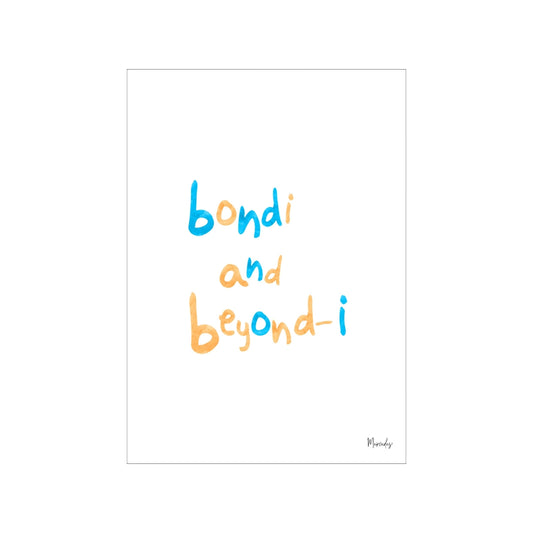 A3 Bondi Sydney Typography Poster