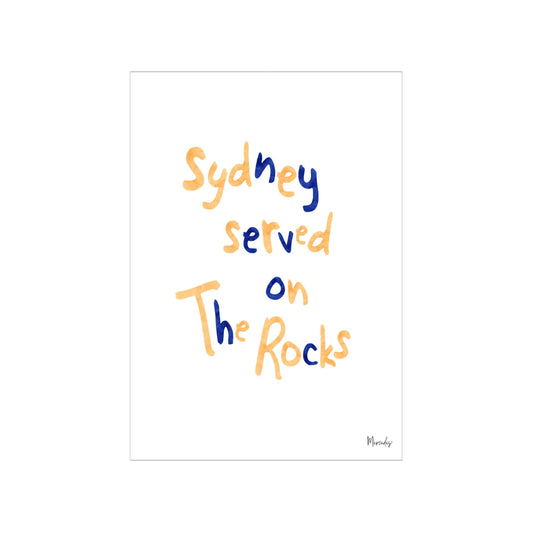 A3 The Rocks Sydney Typography Poster