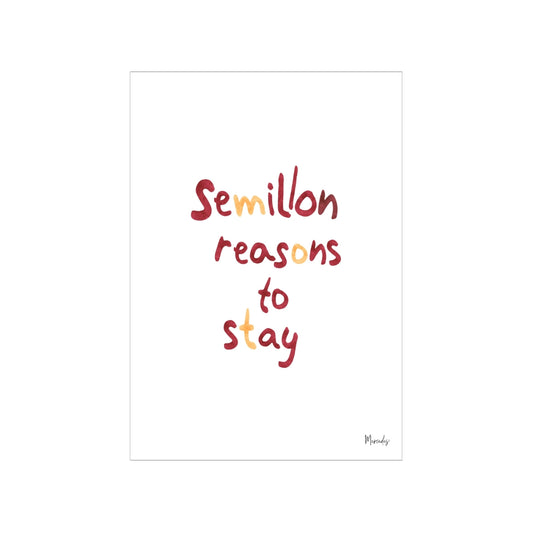 A3 Semillon Typography Poster