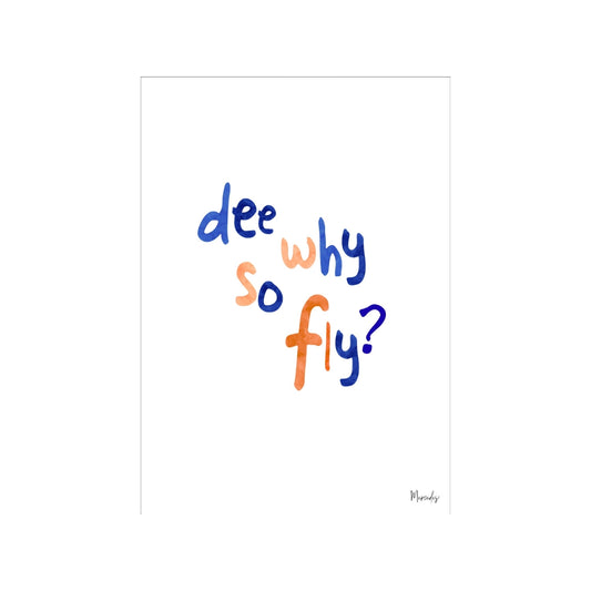 A3 Dee Why Sydney Typography Poster