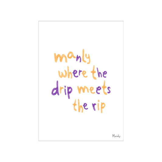 A3 Manly Sydney Typography Poster