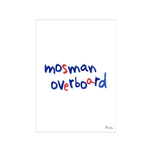 A3 Mosman Sydney Typography Poster