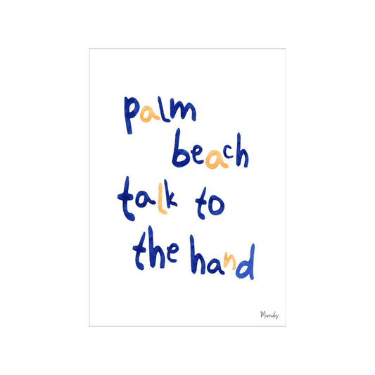 A3 Palm Beach Sydney Typography Poster