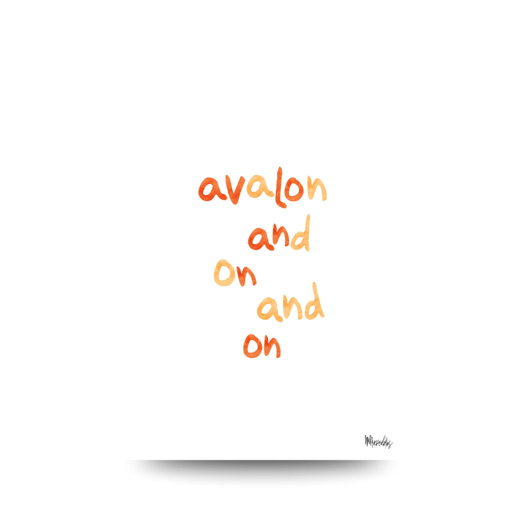 A3 Avalon Sydney Typography Poster