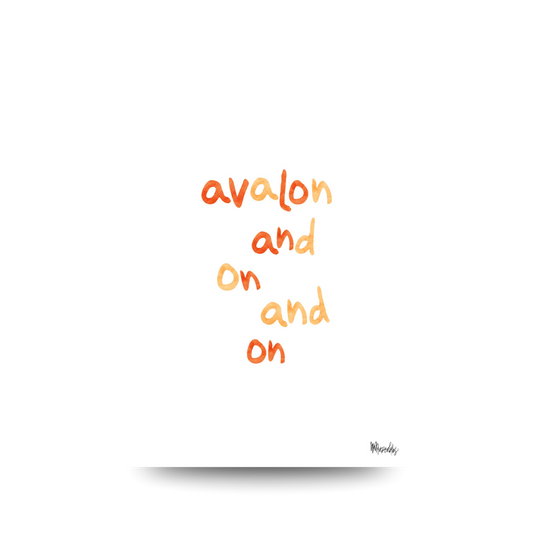 A3 Avalon Sydney Typography Poster