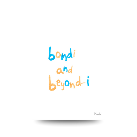 A3 Bondi Sydney Typography Poster