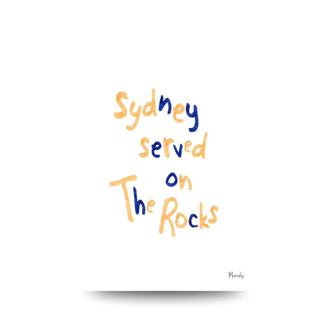A3 The Rocks Sydney Typography Poster