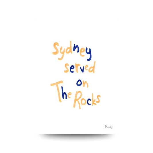 A3 The Rocks Sydney Typography Poster