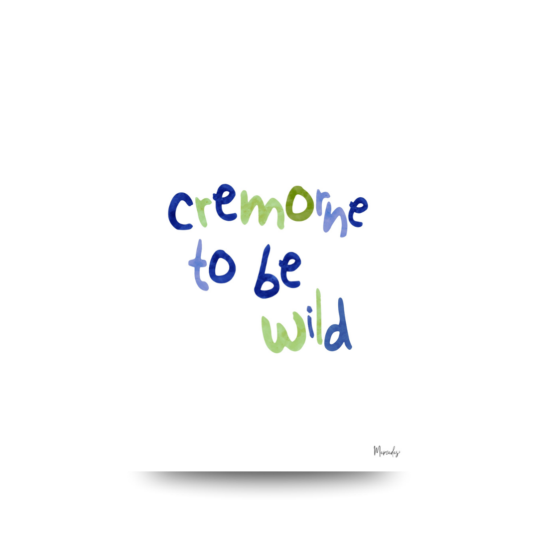 A3 Cremorne Sydney Typography Poster