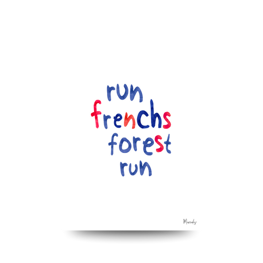 A3 Frenchs Forest Sydney Typography Poster
