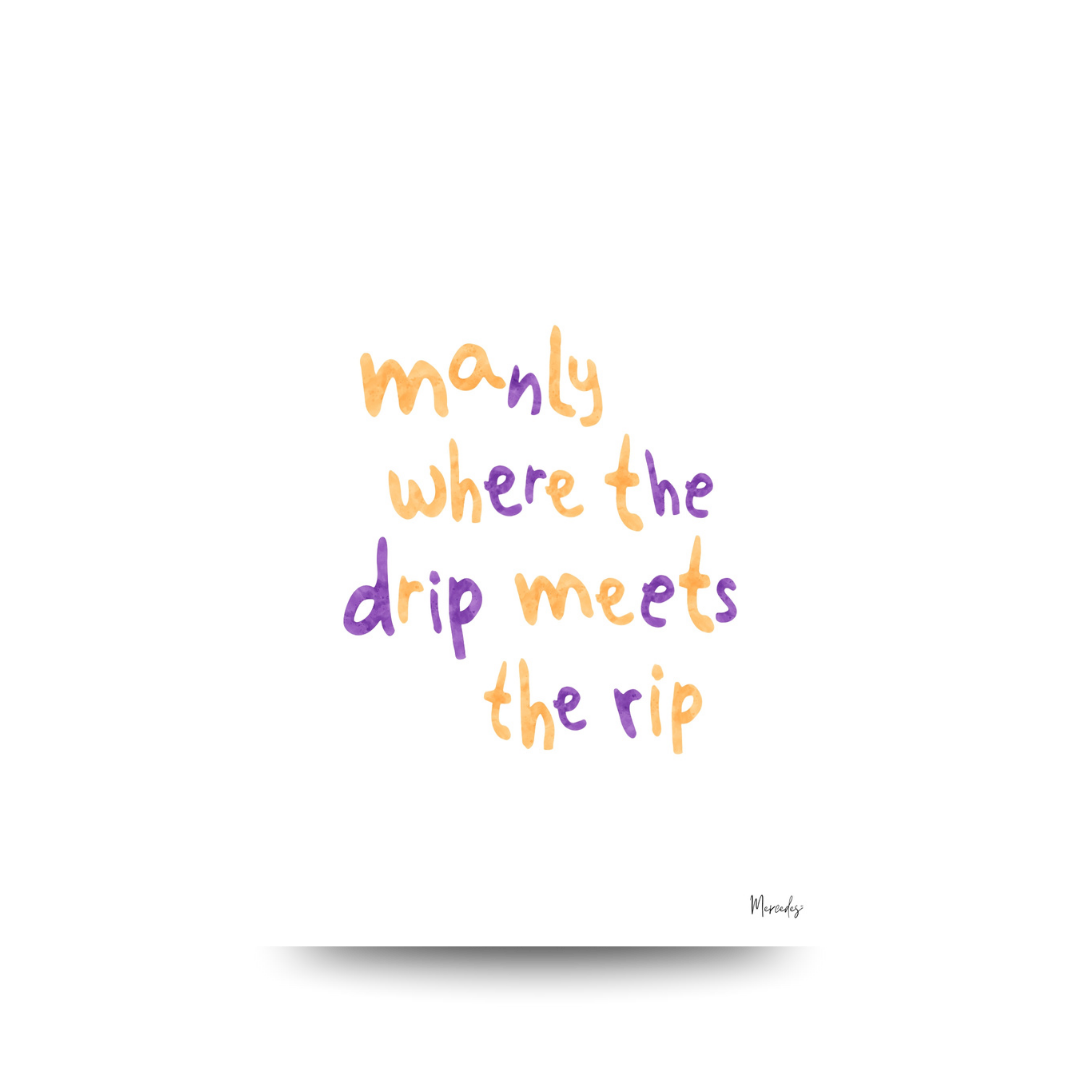 A3 Manly Sydney Typography Poster