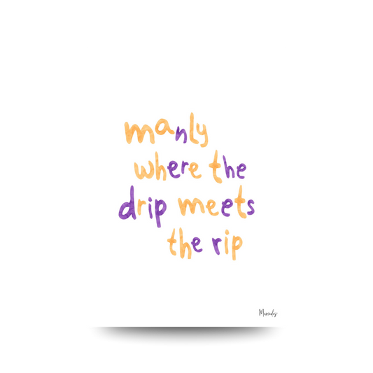 A3 Manly Sydney Typography Poster