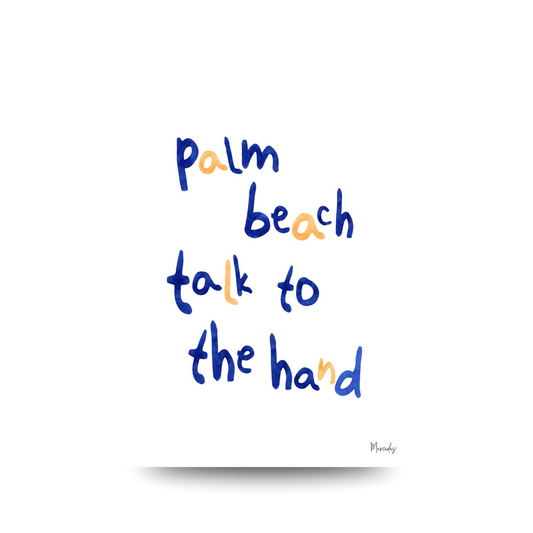 A3 Palm Beach Sydney Typography Poster