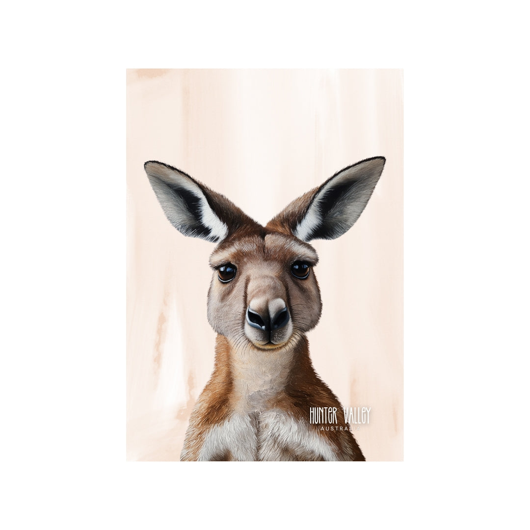 A3 Hunter Valley 'Watercolour Roo' Poster