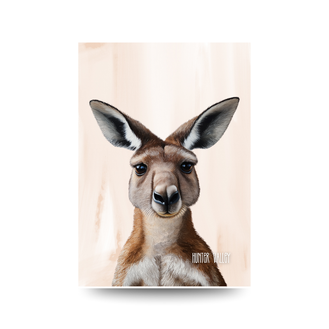 A3 Hunter Valley 'Portait of a Roo' Poster