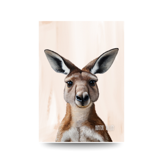 A3 Hunter Valley 'Portait of a Roo' Poster