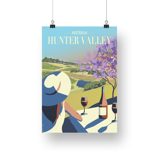 A3 Hunter Valley 'Bistro Sunset' Poster